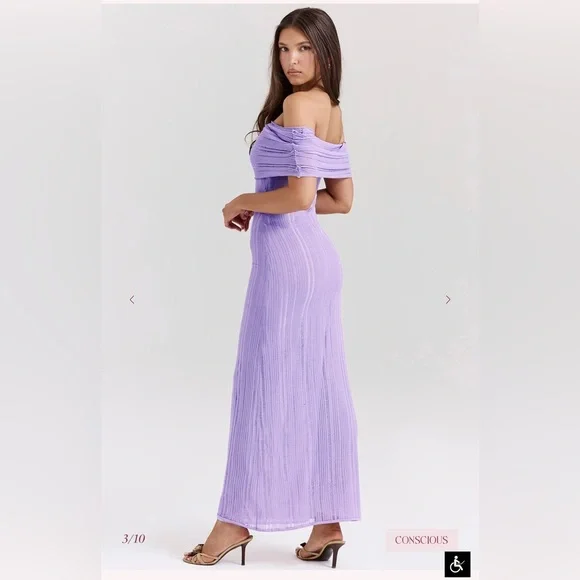 HOUSE OF CB   MICAH
Orchid Ladder Knit Maxi Dress - Picture 3 of 9